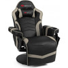 Ergonomic High Back Massage Gaming Chair with Pillow-Gray