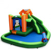 Inflatable Water Park Bouncer with Climbing Wall Splash Pool Water Cannon