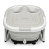 Foldable Foot Spa Bath Motorized Massager with Bubble Red Light Timer Heat-Gray