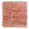 Set of 2 Cozy Mauve Rose Faux Fur Chair Pads