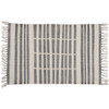 2' X 3' Gray and Cream Broken Stripes Scatter Rug