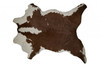 24" x 36" Brown And White Calfskin - Area Rug