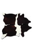 72" x 84" Chocolate and White, Cowhide - Rug