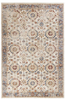 5'x8' Ivory Machine Woven Bordered Floral Indoor Area Rug