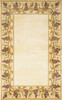 3' x 6' Ivory Grapes and Vines Bordered Wool Indoor Area Rug