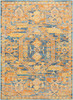 4 x 6 Gold and Blue Antique Area Rug