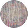 5 Round Ivory Abstract Striations Area Rug