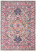 4 x 6 Light Gray and Pink Medallion Area Rug