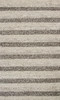 5'x7' Grey White Hand Woven Knobby Stripes Indoor Area Rug