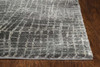 2' x 7' Grey Abstract Lines Runner Rug