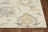 2' x 8' Ivory Floral Vine Wool Runner Rug