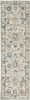 8'x11' Ivory Hand Tufted Space Dyed Floral Traditional Indoor Area Rug