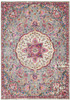 7 x 10 Gray and Pink Medallion Area Rug