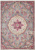 8 x 10 Gray and Pink Medallion Area Rug