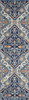 2 x 8 Blue and Ivory Persian Patterns Runner Rug