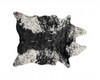 0.8" x 90" x 63" Acrylic Plush, Polyester Samp;P Black White Rug