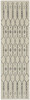 2 x 8 Ivory and Gray Geometric Runner Rug - 385753