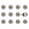 1.5" x 1.5" x 1.5" Ceramic Metal Multicolor 12 Pack Knob - 358107