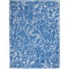 6 x 9 Blue and Ivory Floral Vines Area Rug