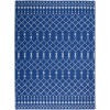 4 x 6 Navy Blue and Ivory Berber Pattern Area Rug