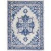 4 x 6 Ivory and Blue Persian Medallion Area Rug