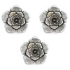 Alluring Silver Metal Wall Flowers