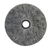 30" Contemporary Grey Round Rib Wall Art