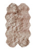 4' x 6' Rose Pink Natural Sheepskin Area Rug