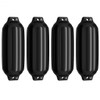 4 Ribbed Marine 8.5" x 27"  Boat Fender Vinyl Bumper-Black