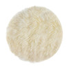 60" x 60" x 2" Off White Ciruclar Sheepskin Rug