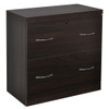 2-Drawer File Cabinet with Lock Hinging Bar Letter and Legal Size-Coffee