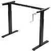 Hand Crank Sit to Stand Desk Frame Height Adjustable Standing Base-Black