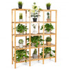 Multifunctional Bamboo Shelf Flower Plant Display Stand - COHZ10012