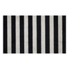 2' x 4' Black and Tan Wide Stripe Washable Floor Mat