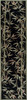 10' Black Hand Tufted Bordered Tropical Bamboo Indoor Runner Rug