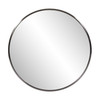 32' Brushed Titanium Round Wall Mirror