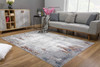 5 x 8 Gray and Ivory Modern Abstract Area Rug