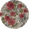 4 Round Red Rose Bed Area Rug
