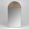 Wood and Gold Iron Arch Wall Mirror