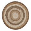 Multicolored Concentric Boutique Jute Rug - 394216