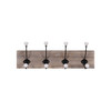 Wood and Metal Hooks with Ceramic Knobs