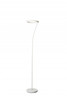 White Metal Floor Lamp with Halo Shade
