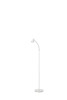 White and Silver Metal Gooseneck Floor Lamp