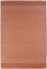 8 x 10 Orange and White Thin Striped Area Rug