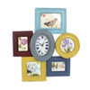 1.77 x 21.65 x 23.43 Multi-Color Vintage Wood Photo Frame amp; Clock - Wall Decor