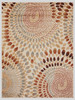 5 x 7 Cream and Brown Swirls Area Rug