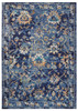 9 x 12 Blue and Gold Jacobean Area Rug