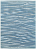 5 x 7 Blue Contemporary Waves Area Rug