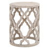 Organic Quatrefoil Wood End Table