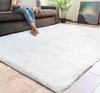 4 x 5 White Solid Modern Area Rug